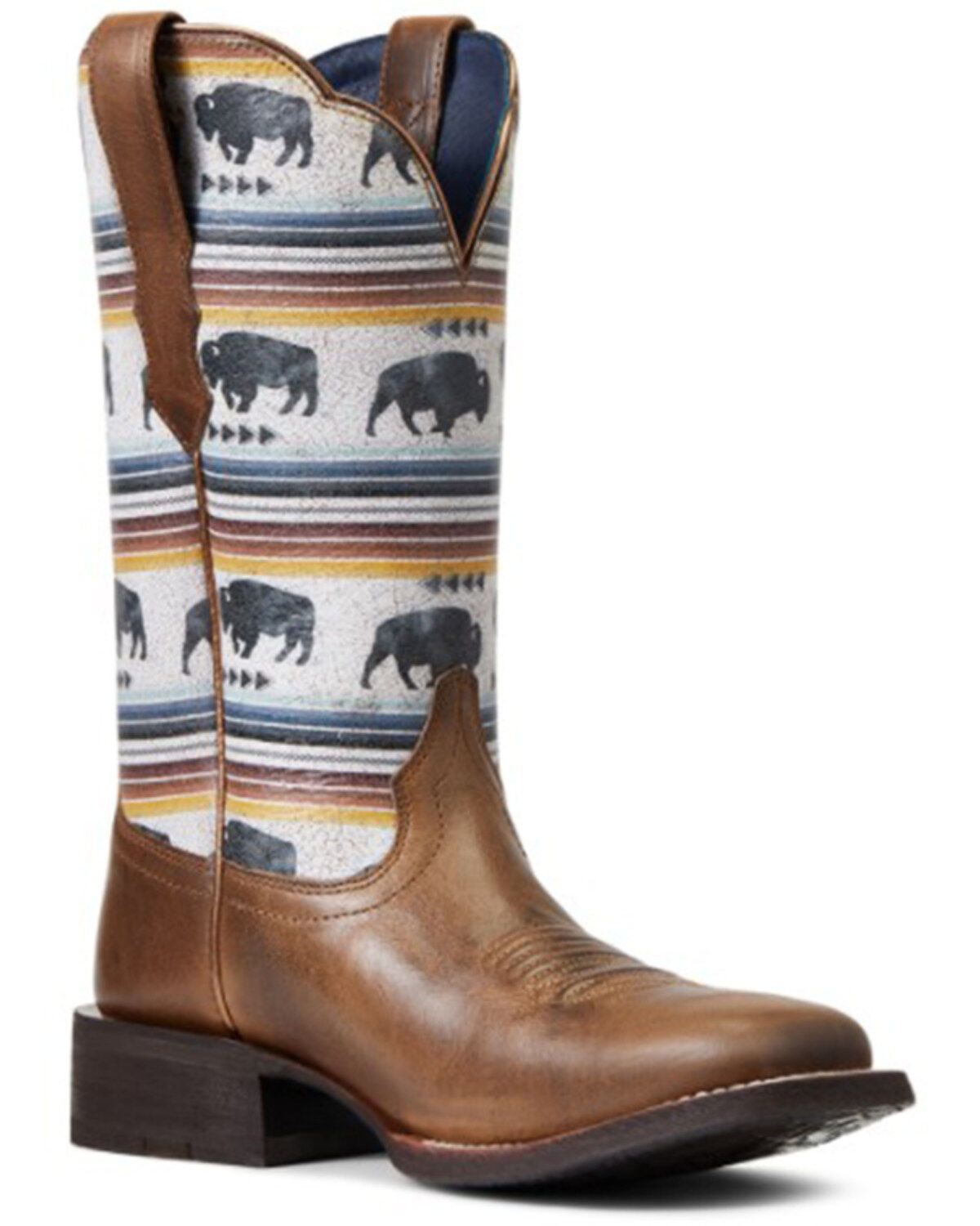 Ariat Women's Circuit Savanna Buffalo Print Western Boot - Broad Square Toe