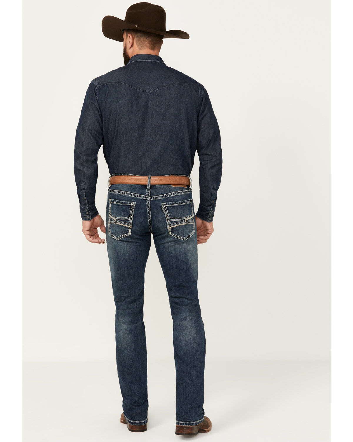 Hooey by Rock & Roll Denim Men's Revolver Dark Vintage Wash Slim Straight Reflex Denim Jeans