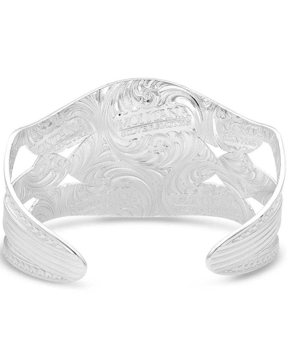 Montana Silversmiths Women's Courage & Strength Feather Cut-Out Cuff Bracelet