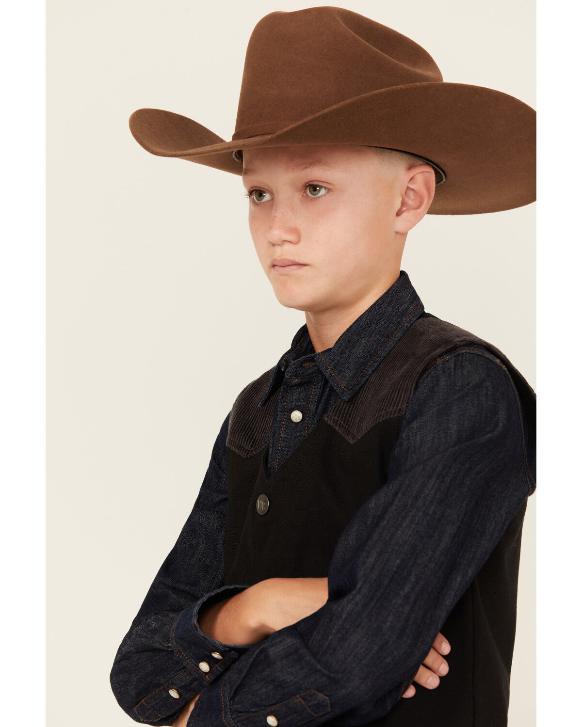 Powder River Outfitters Boys' Corduroy Vest