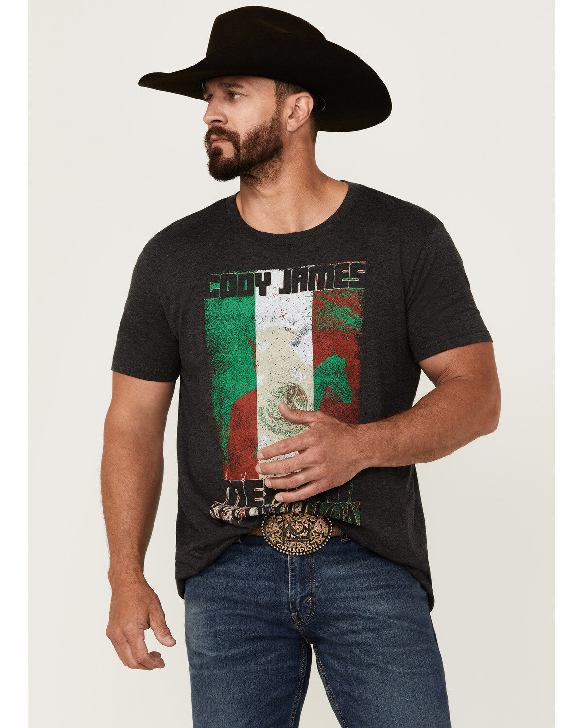 Cody James Men's Viva Mexico Cowboy Short Sleeve Graphic T-Shirt