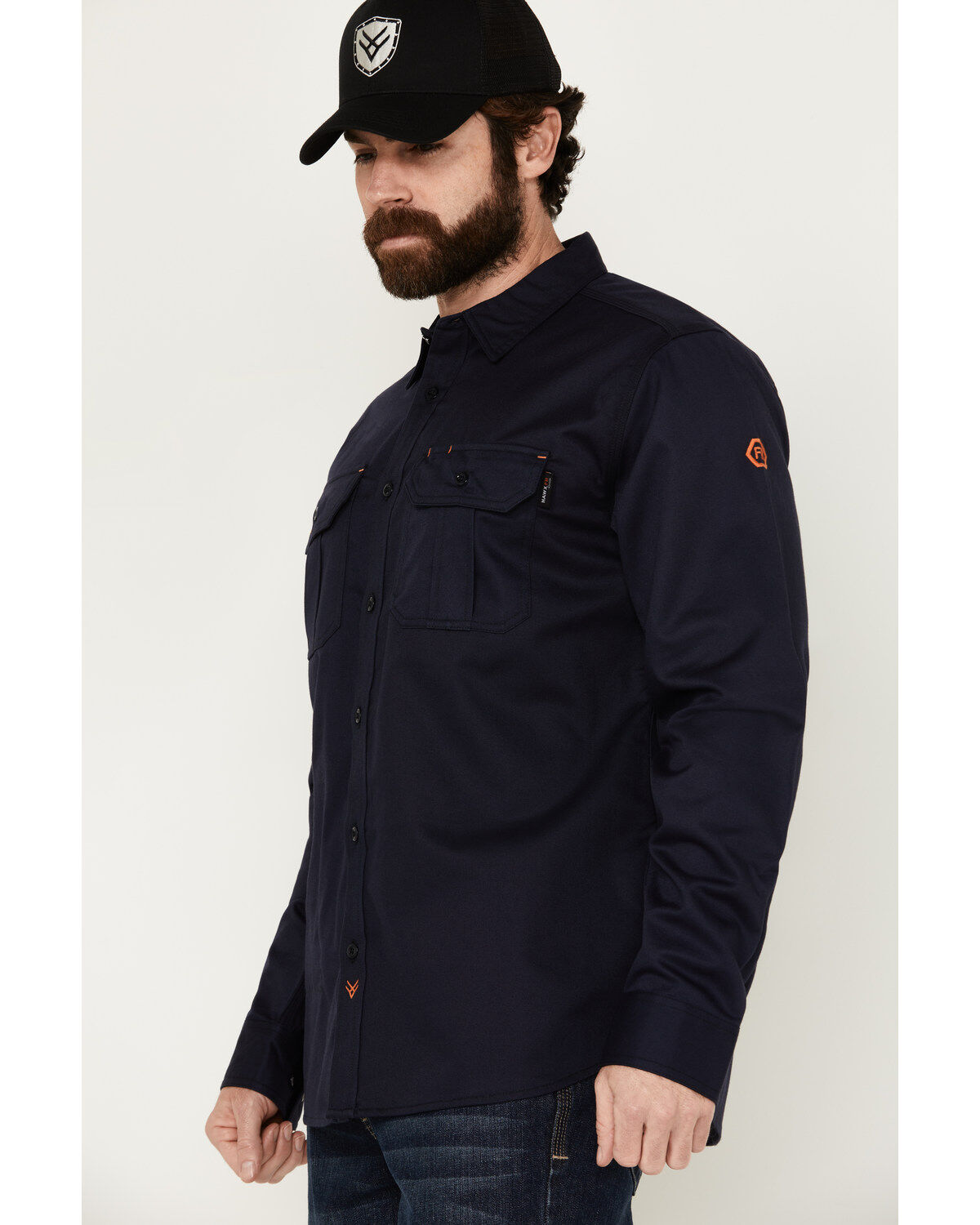 Hawx Men's FR Woven Long Sleeve Button-Down Work Shirt