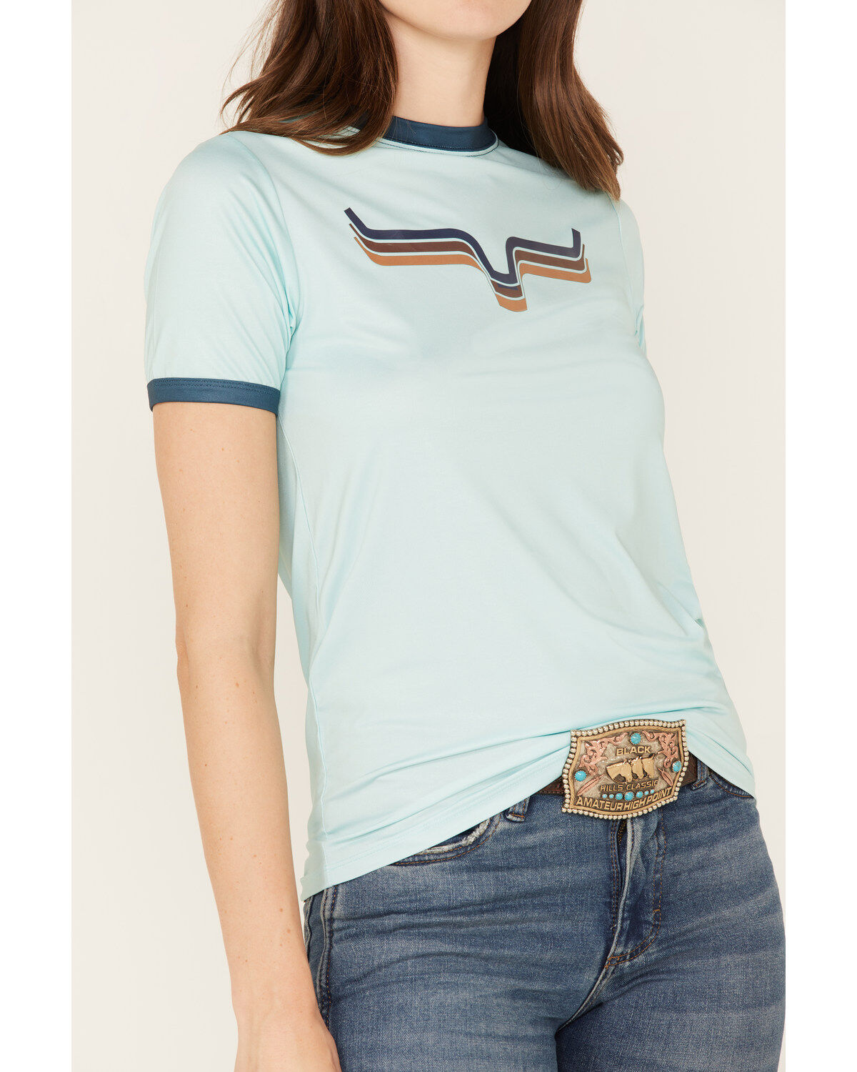 Kimes Ranch Women's Rhythm Ringer Performance Tech Tee