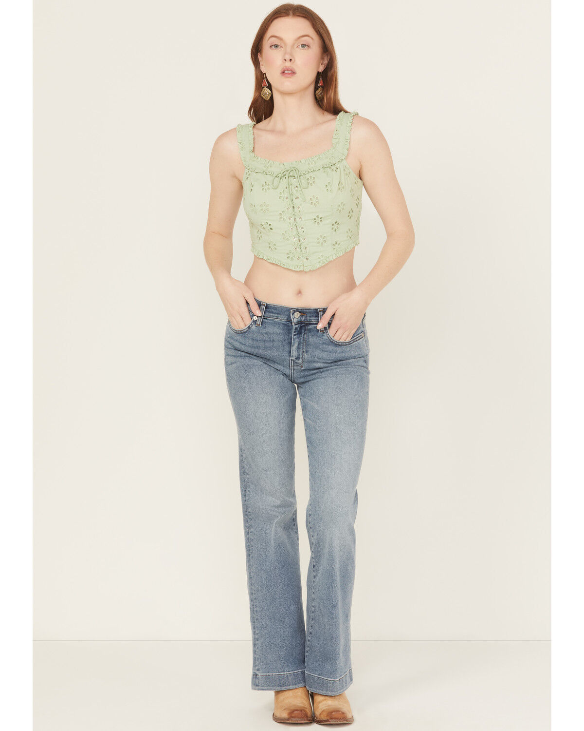 7 For All Mankind Women's Dojo Tailorless Light Wash Mid Rise Flared Stretch Denim Jeans