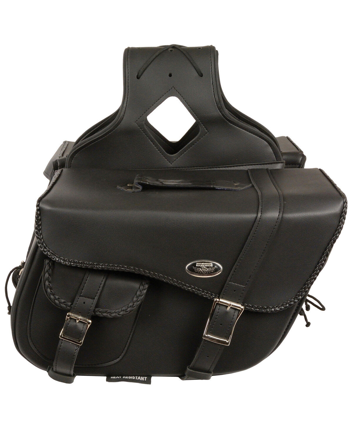 Milwaukee Leather Large Braided Throw Over Saddle Bag