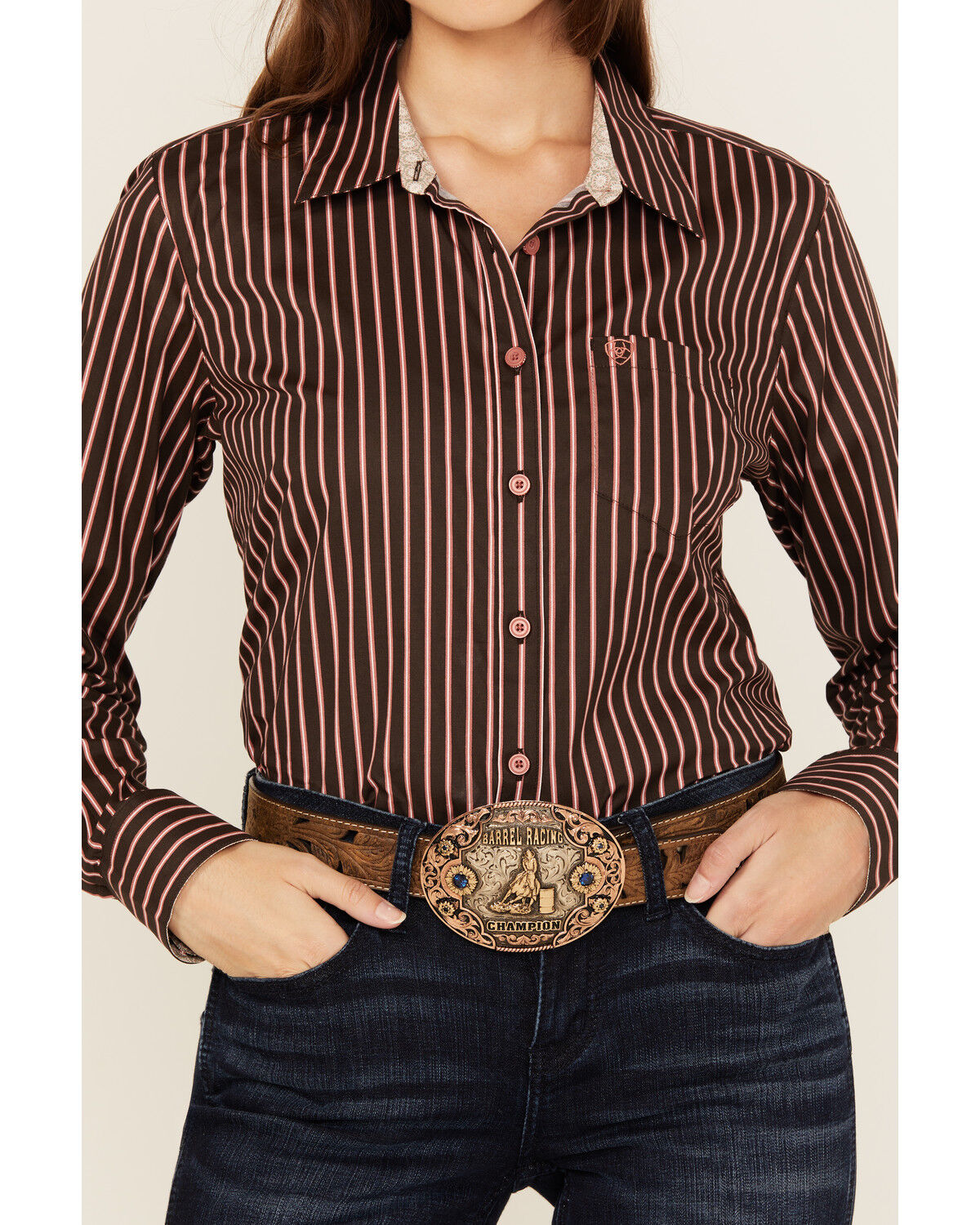 Ariat Women's Kirby Striped Long Sleeve Button-Down Stretch Western Shirt