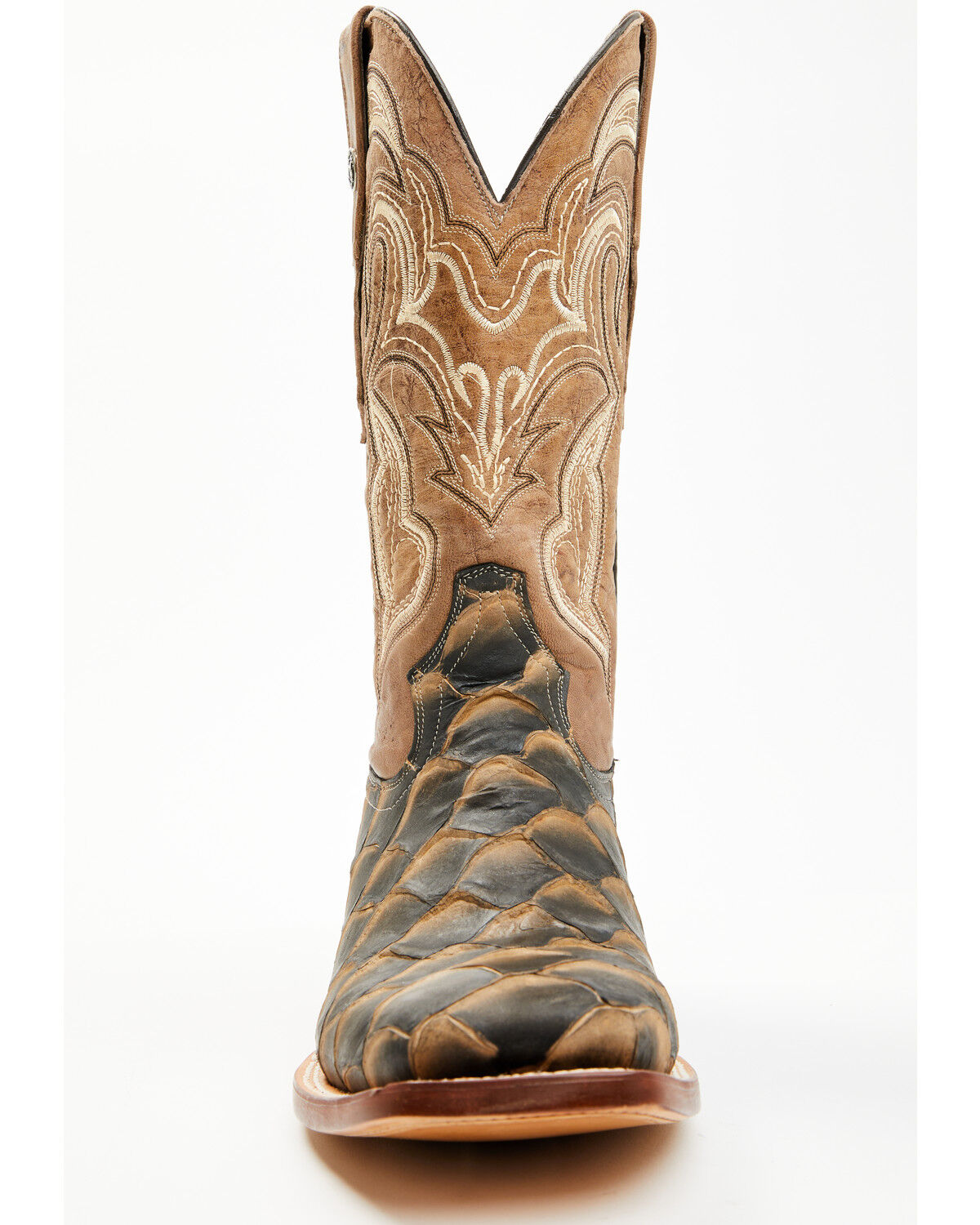 Tanner Mark Men's Monster Fish Print Western Boots - Broad Square Toe
