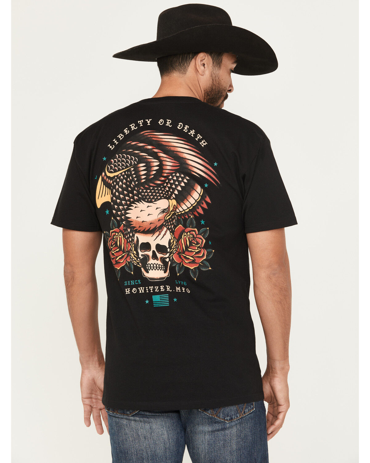 Howitzer Men's Liberty or Death Short Sleeve Graphic T-Shirt