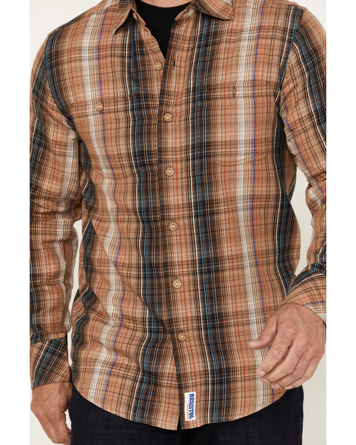 Resistol Men's Vail Large Plaid Button Down Western Shirt
