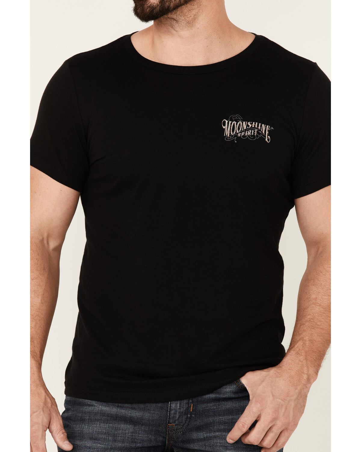 Moonshine Spirit Men's Acoustic Guitar Flag Graphic Short Sleeve T-Shirt