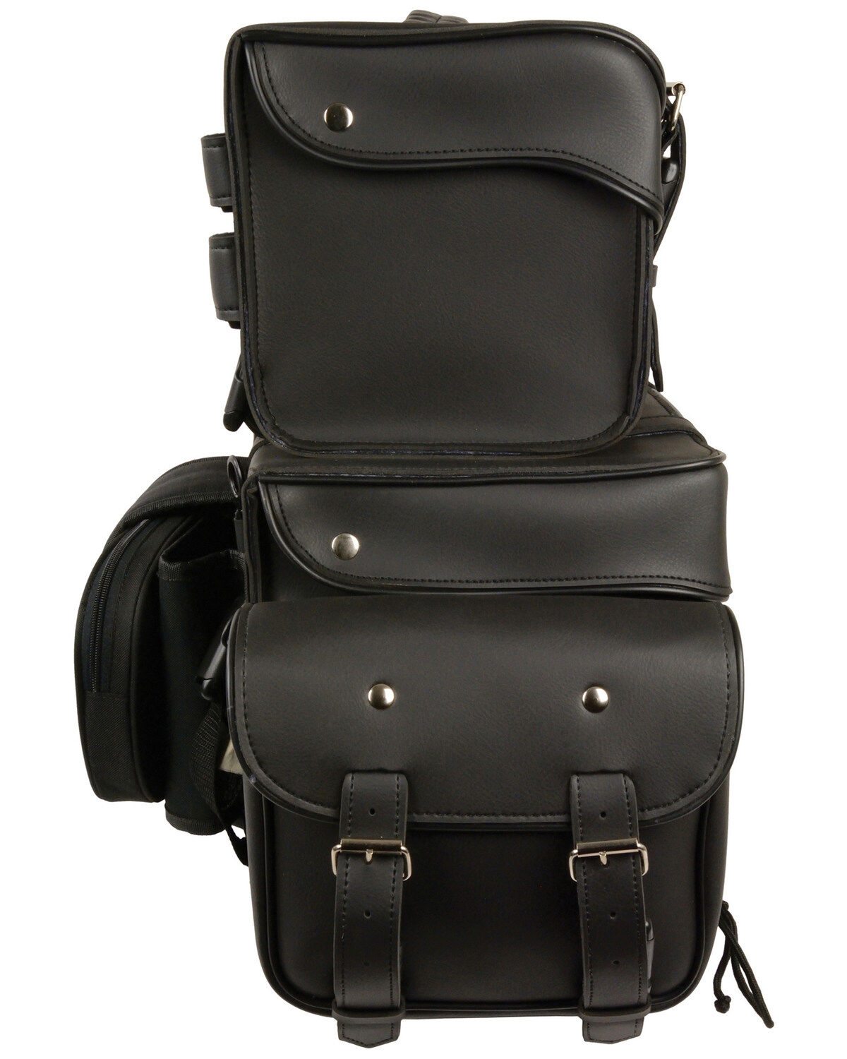 Milwaukee Leather Large Four Piece PVC Touring Pack With Barrel Bag