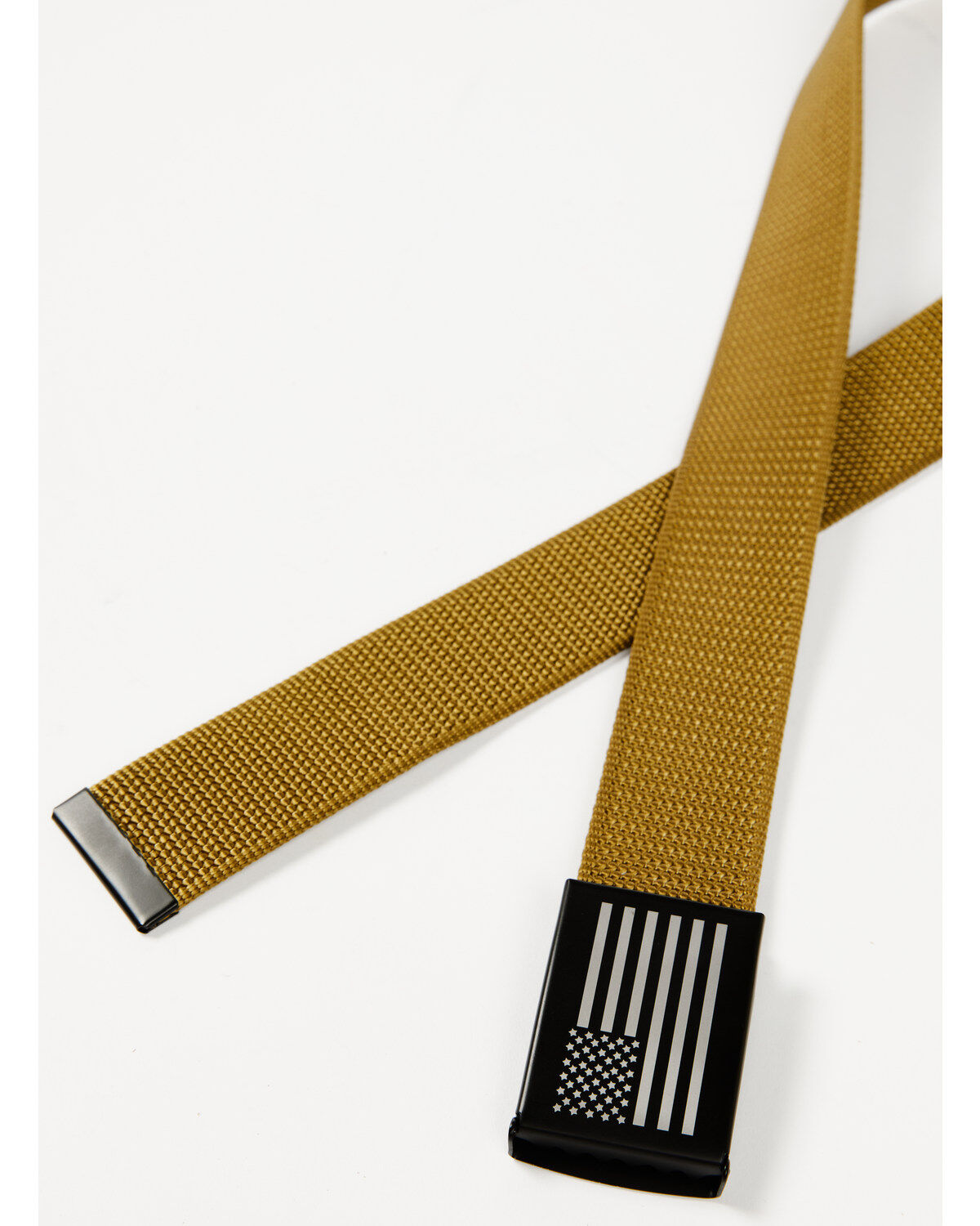 Hawx Men's Antiqued Flag Plaque Buckle Belt