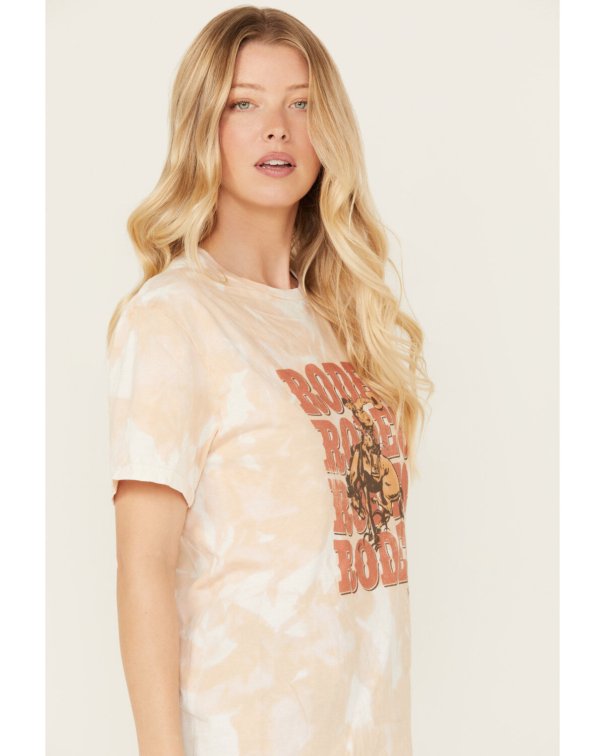 Bohemian Cowgirl Women's Rodeo Rodeo Rodeo Bleached Short Sleeve Graphic Tee