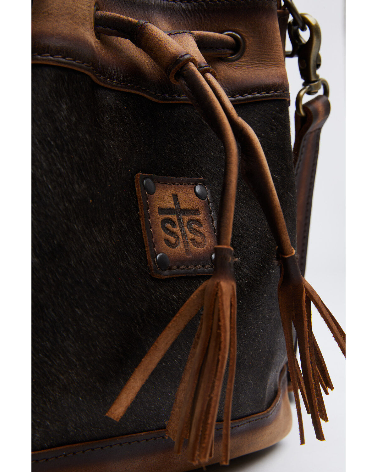 STS Ranchwear Women's Hair On Cowhide Bucket Bag