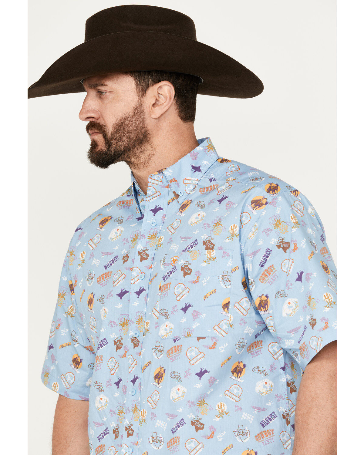 Ariat Men's Mauricio Print Classic Fit Short Sleeve Button-Down Western Shirt