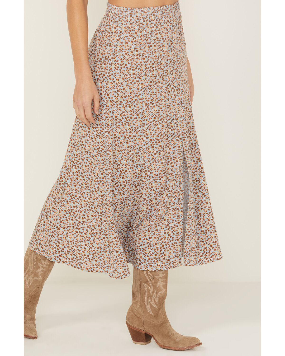 Idyllwind Women's Richardson Floral Print Button Front Midi Skirt