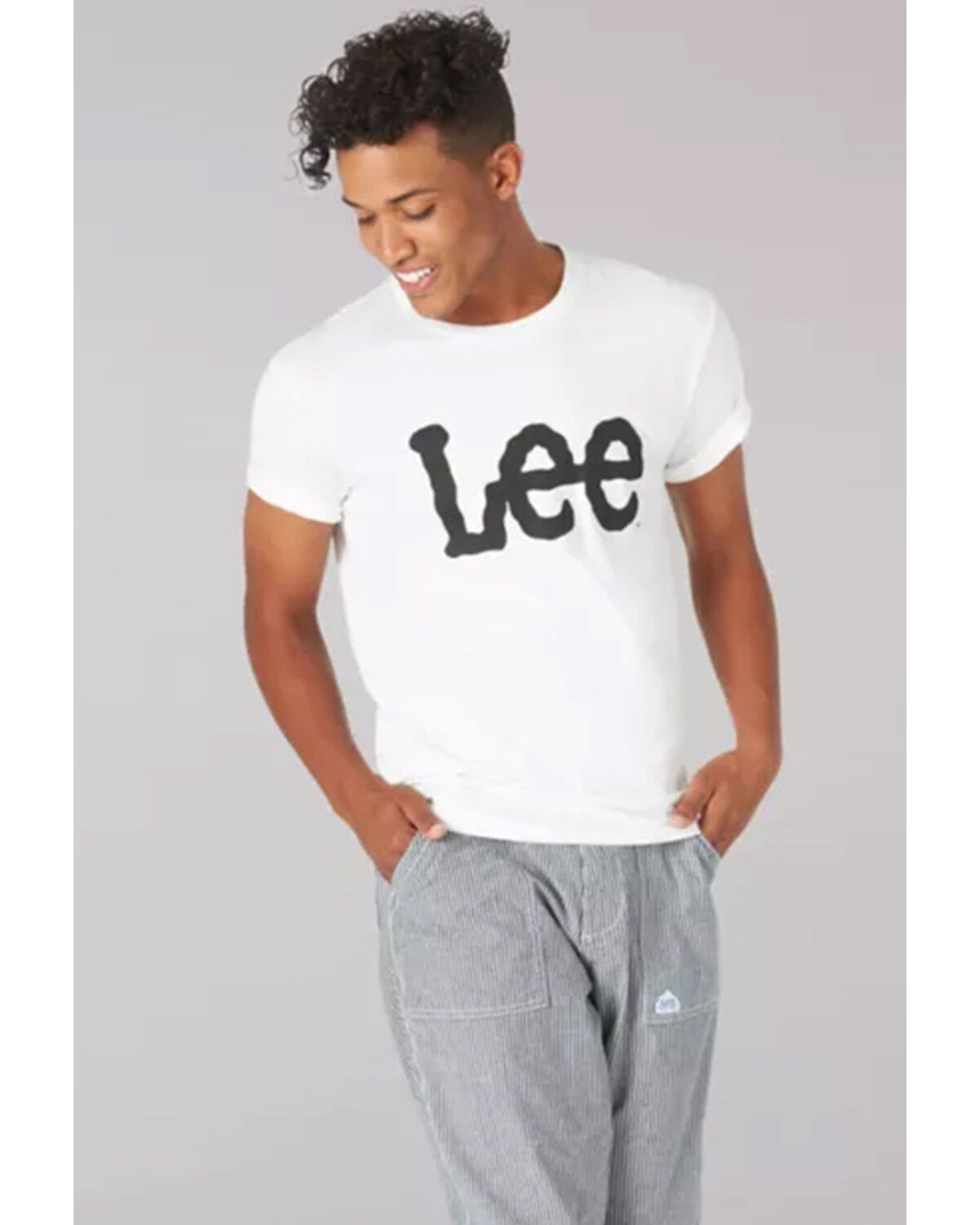 Lee Men's White Logo Short Sleeve T-Shirt