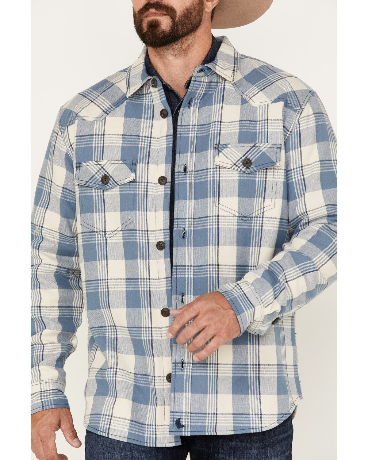 Cody James Men's Oregon Trail Plaid Button-Down Bonded Western Flannel Shirt