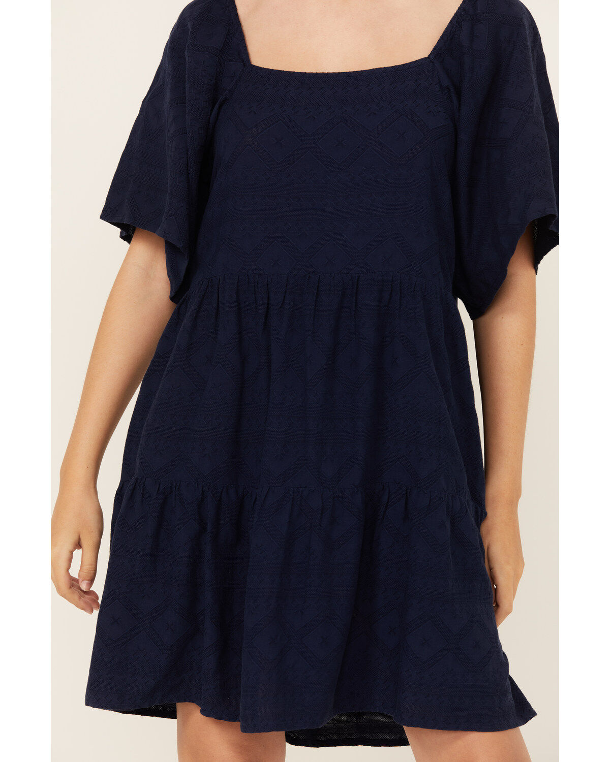 Wrangler Women's Solid Short Sleeve Mini Dress