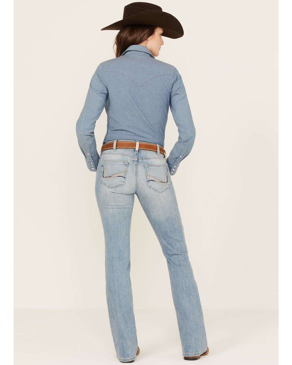 Ariat Women's R.E.A.L. Light Wash Perfect Arrow Fit Penelope Stretch Bootcut Jeans