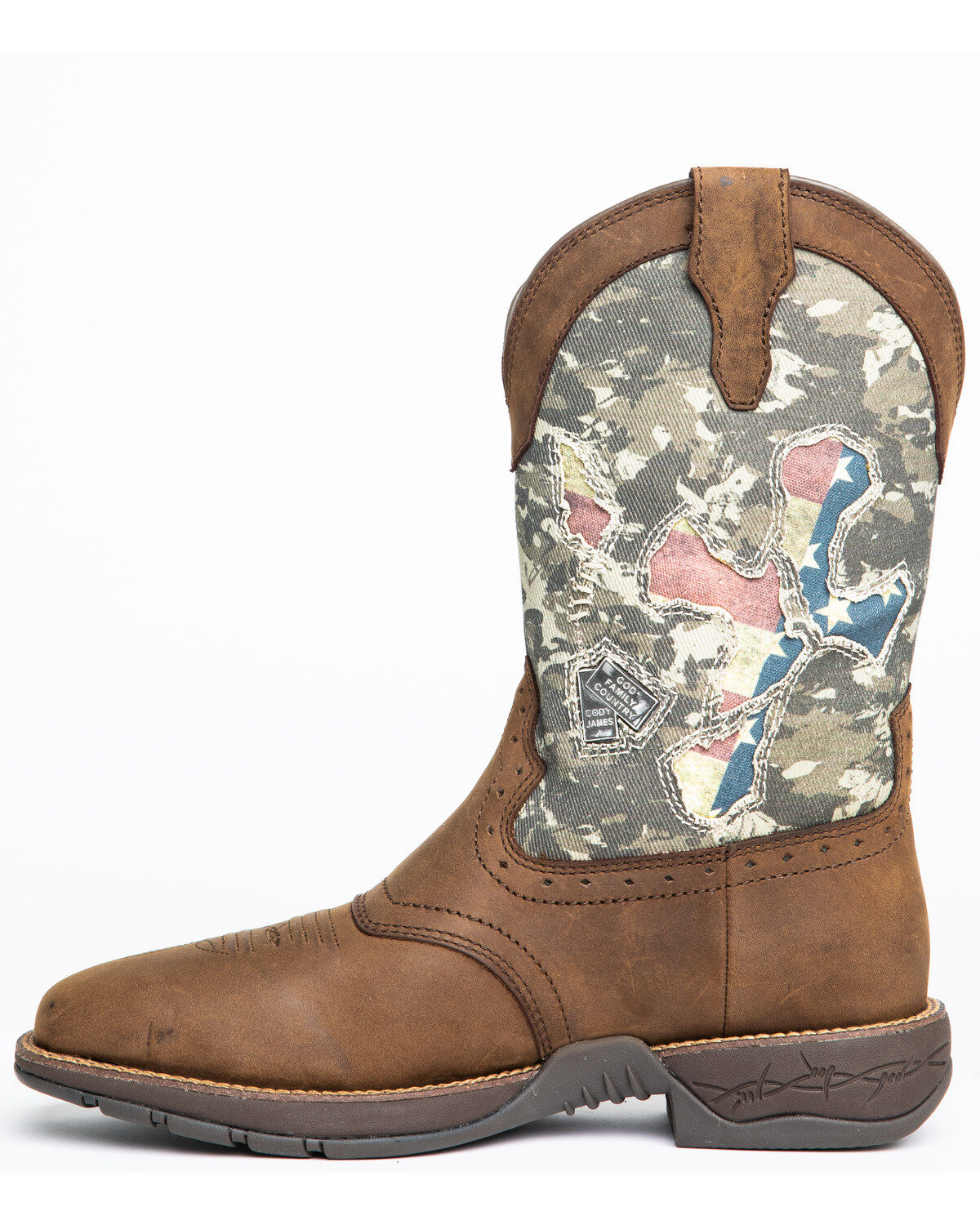 Brothers and Sons Men's Tychee Camo Flag Underlay Western Performance Boots - Broad Square Toe