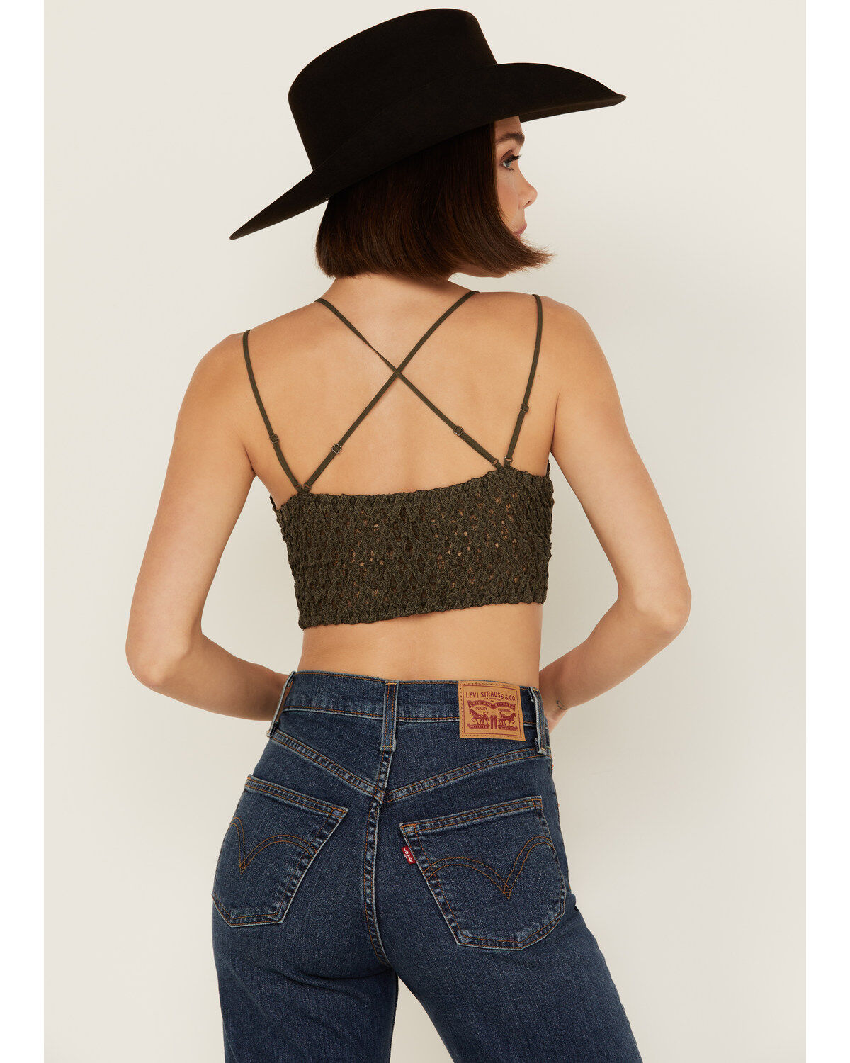 Wishlist Women's Strappy Lace Applique Scallop Lace Bralette