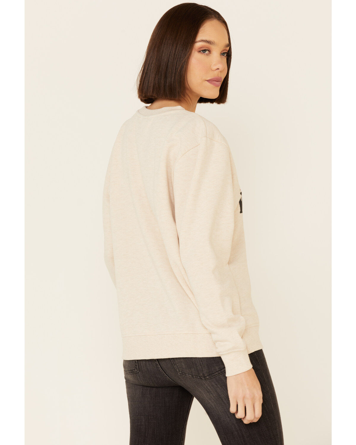Ariat Women's Heather Oatmeal Western Vibes Graphic Long Sleeve Top