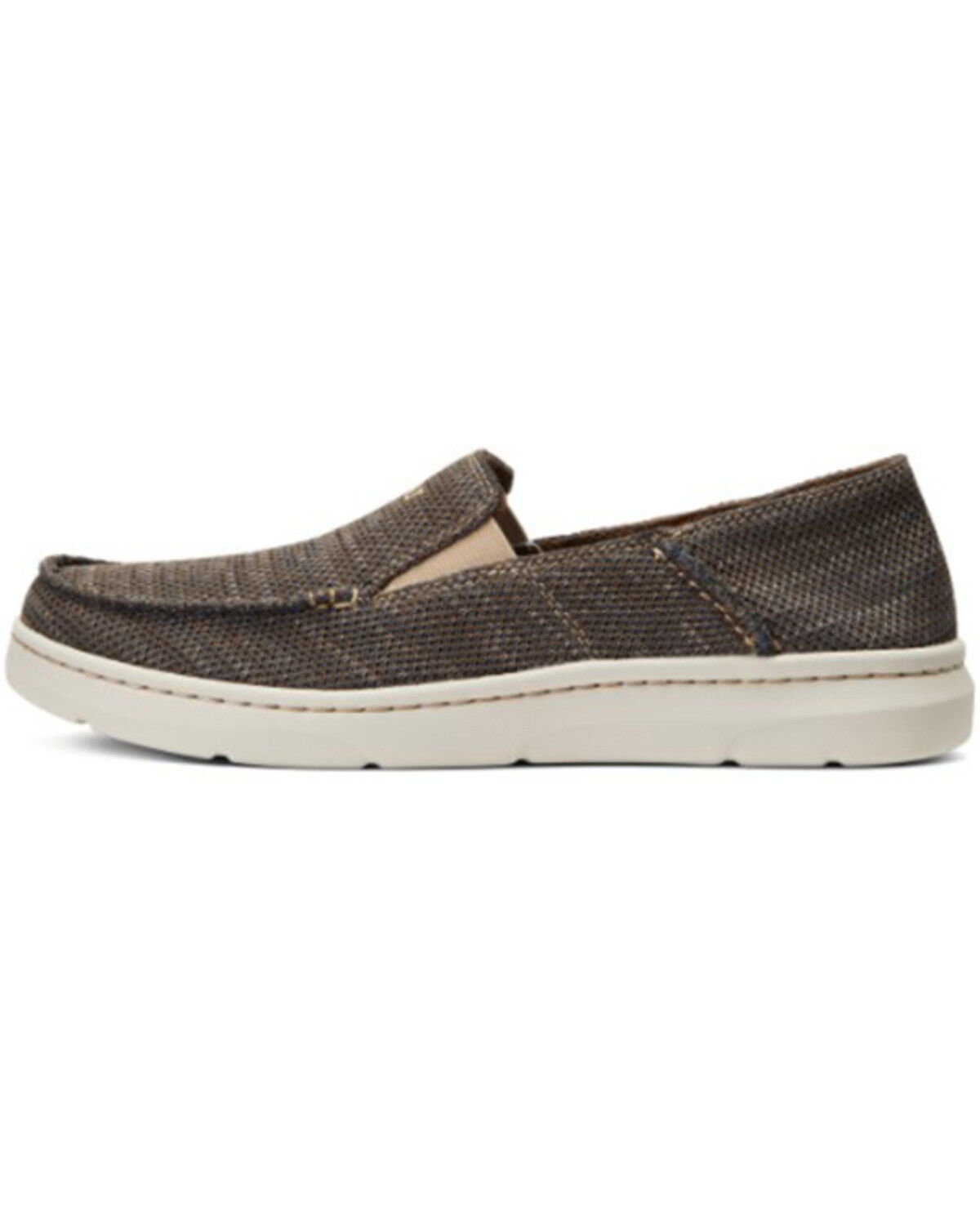 Ariat Men's Heather Brown Hilo 360 Canvas Slip-On Casual Shoe - Moc Toe