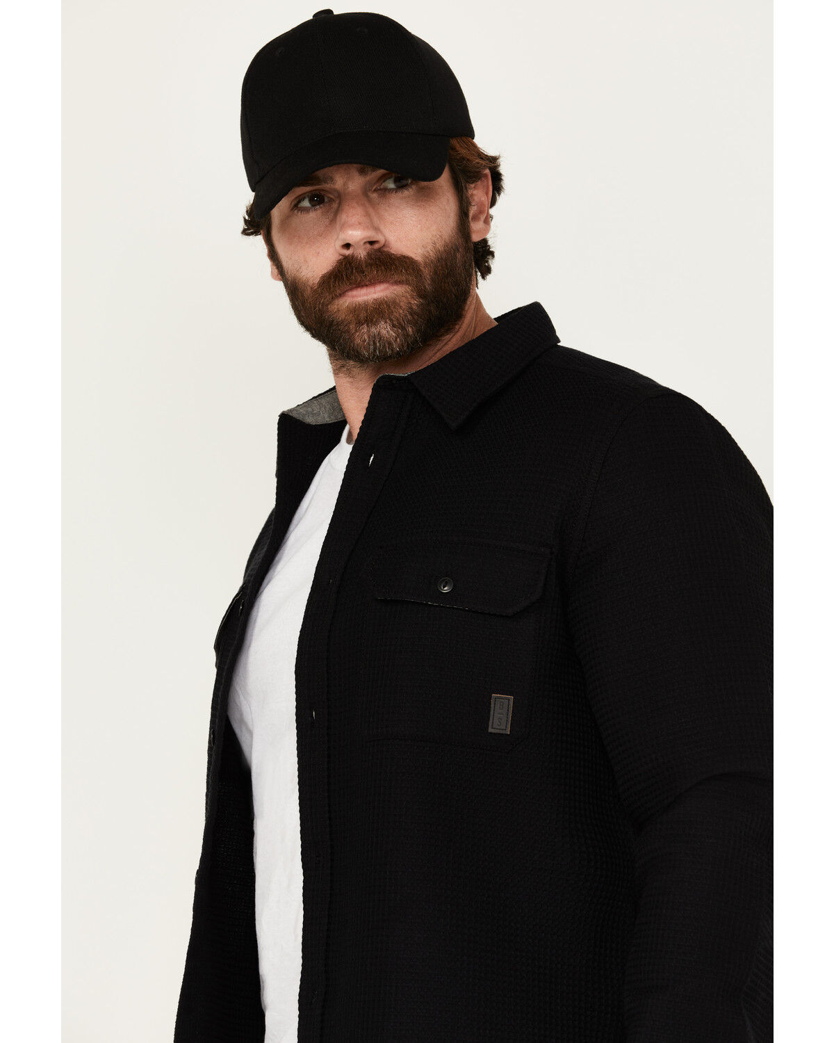 Brothers & Sons Men's Hamilton Solid Long Sleeve Button-Down Western Shirt Jacket