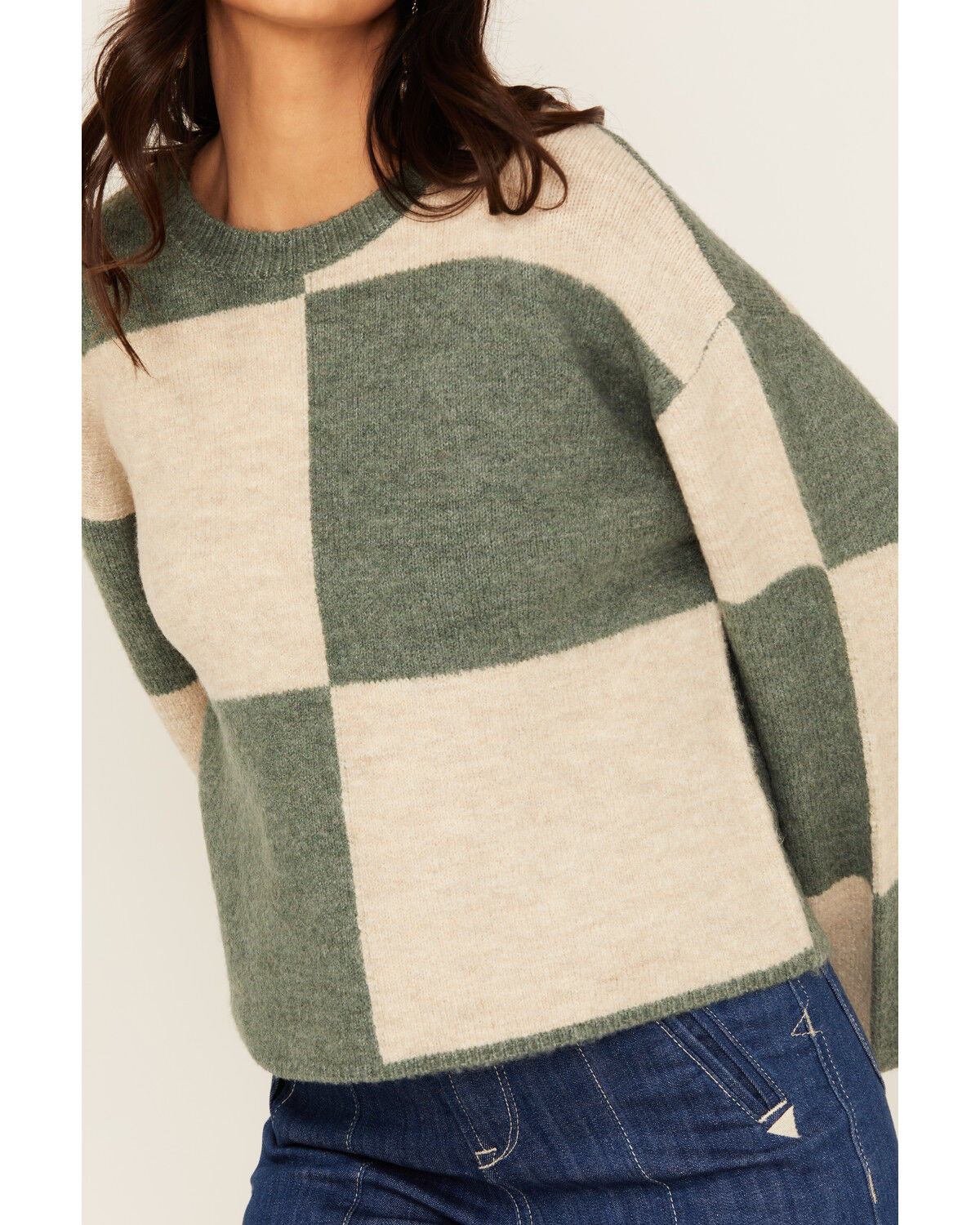 White Crow Women's Checkerboard Sweater