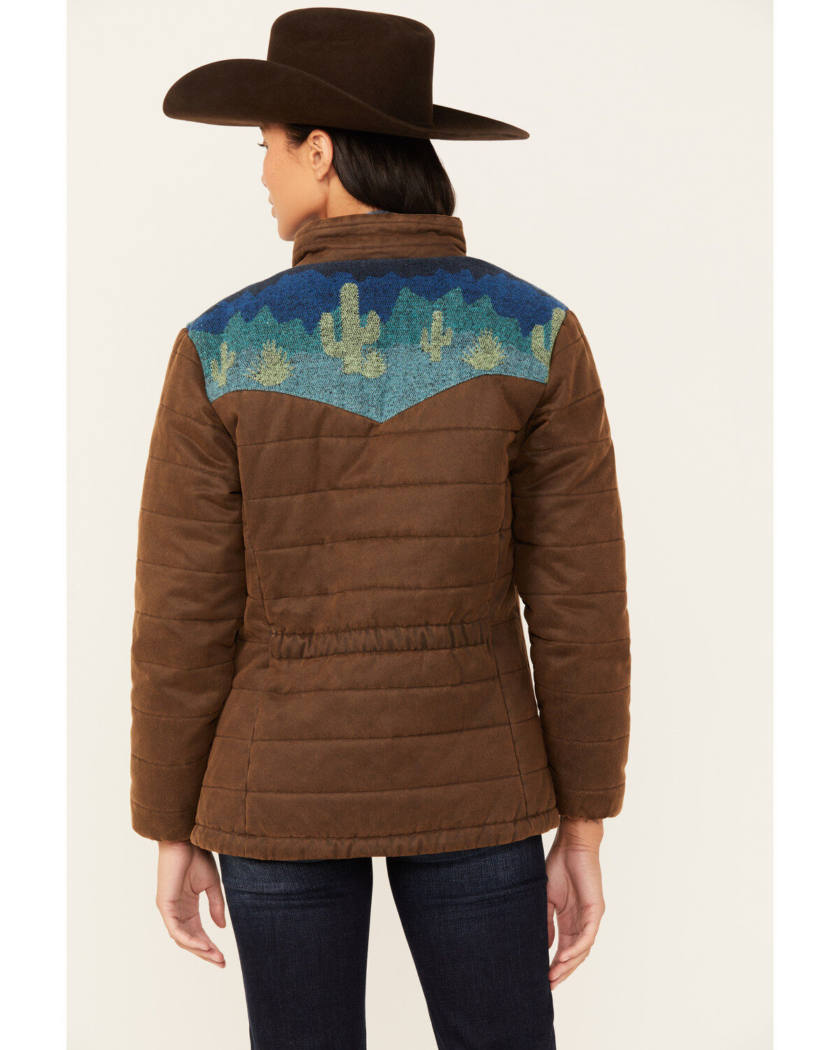 Outback Trading Co Women's Western Printed Yoke Puffer Aspen Jacket