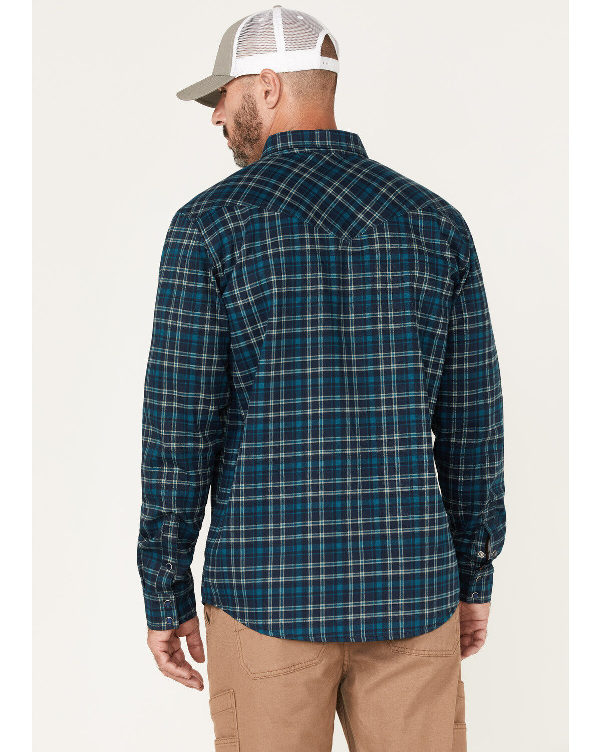 Cody James Men's FR Plaid Print Long Sleeve Snap Work Shirt