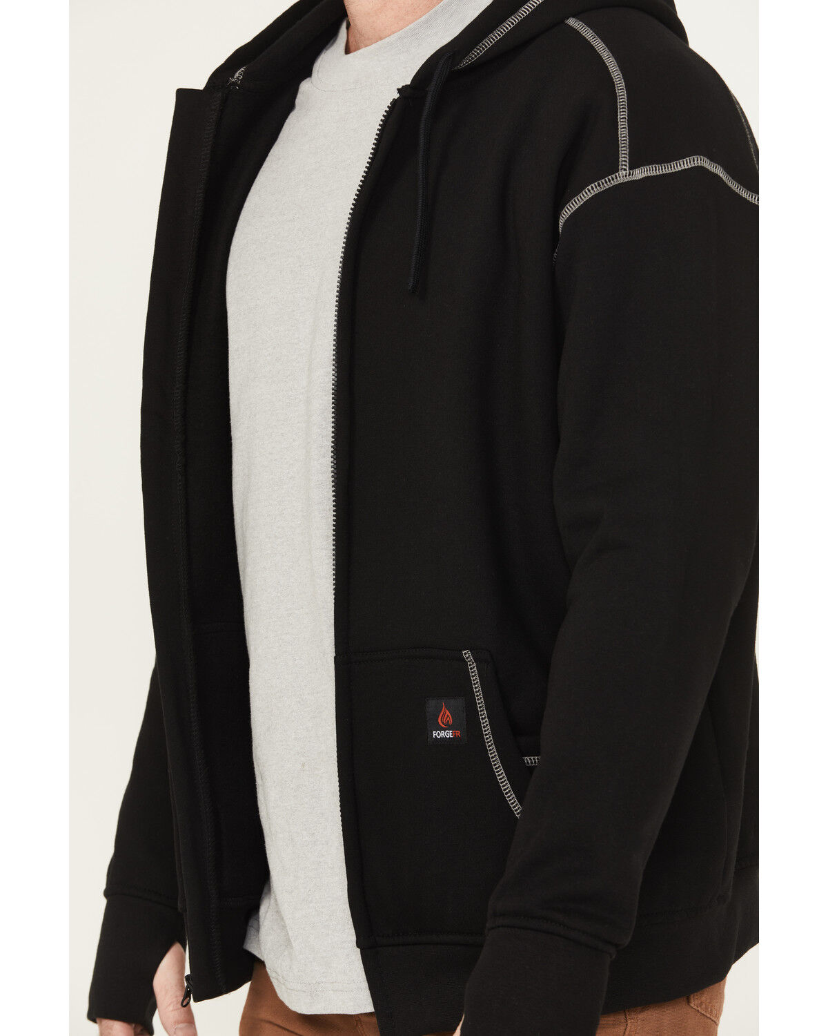 Forge Workwear Men's FR Zip Hooded Sweatshirt
