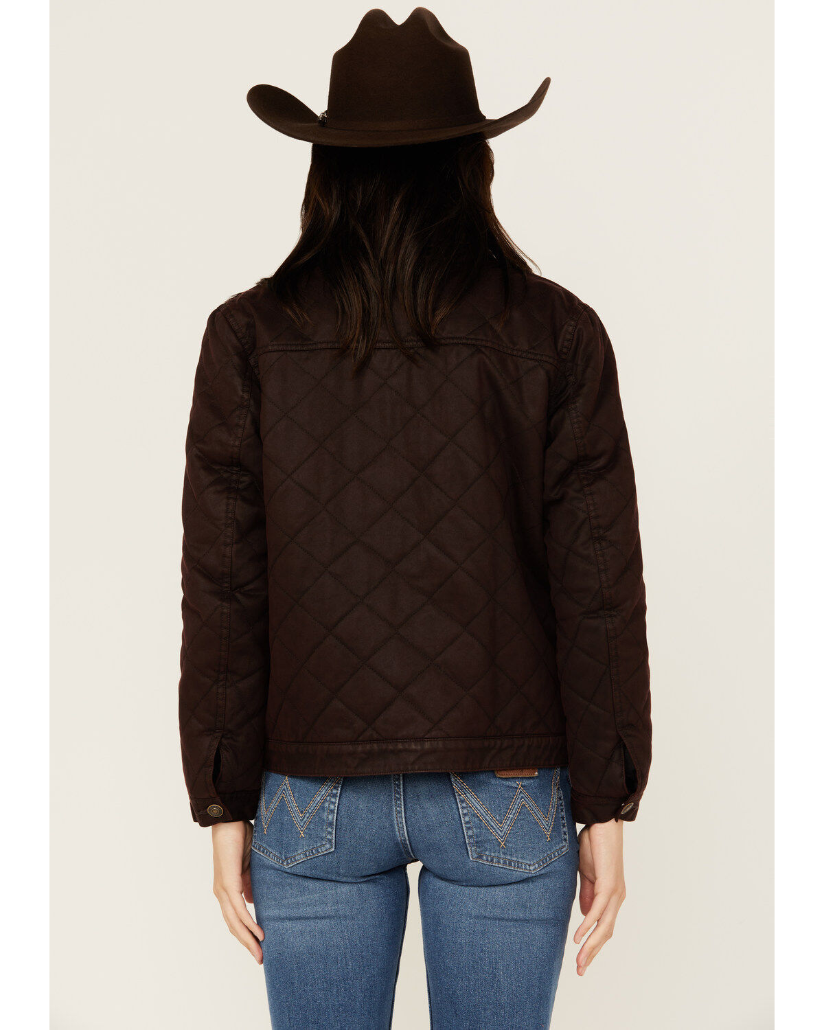 Shyanne Women's Quilted Faux Oil Skin Jacket