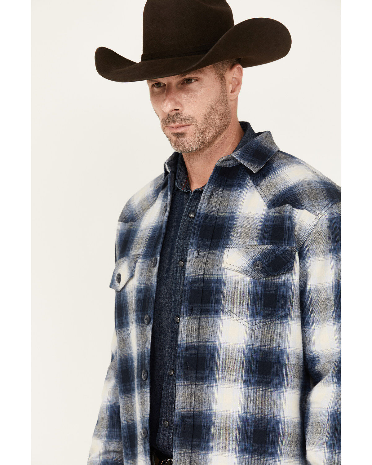 Cody James Men's Plaid Print Button-Down Jacket