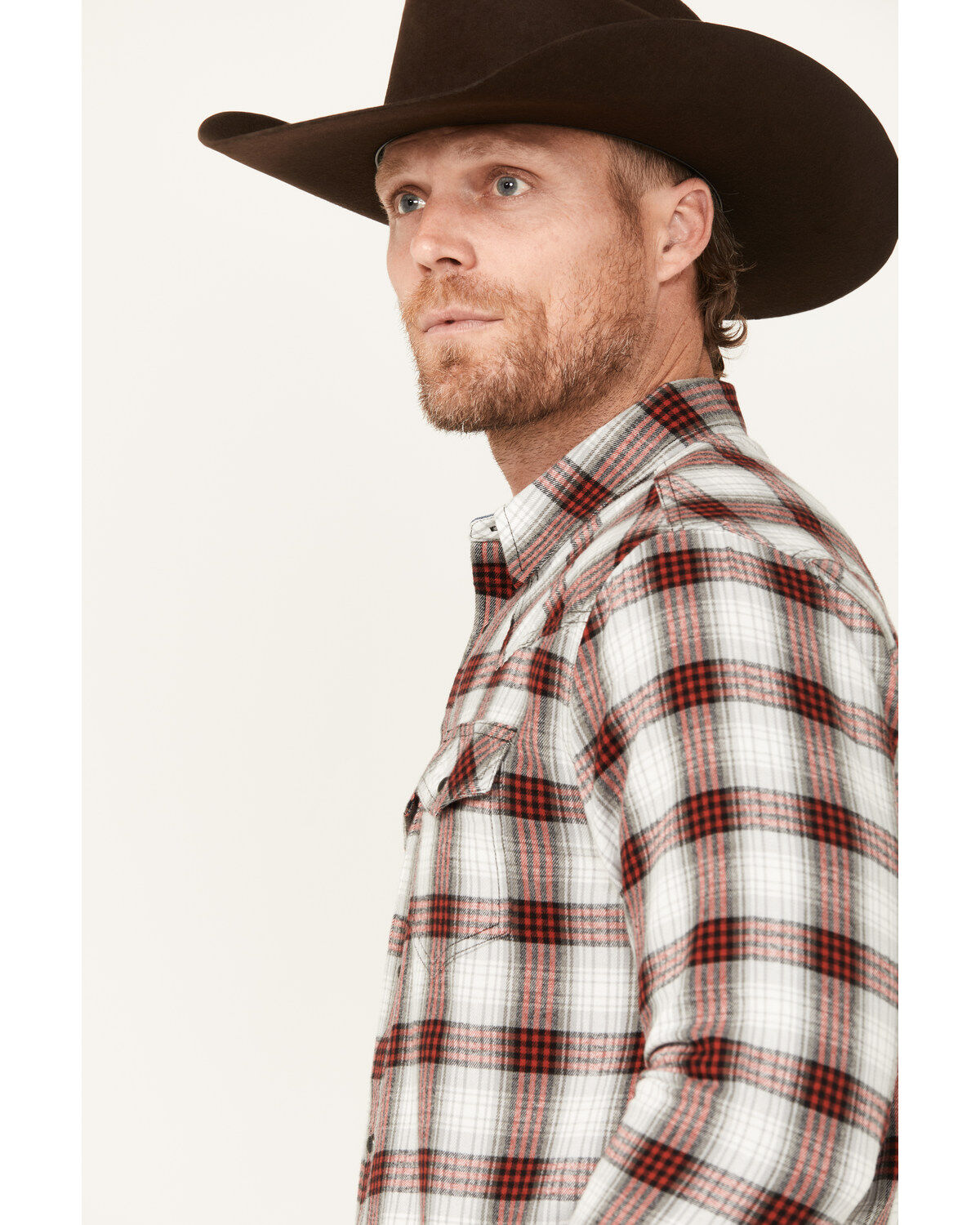 Cody James Men's Alrighty Plaid Print Long Sleeve Snap Western Flannel Shirt