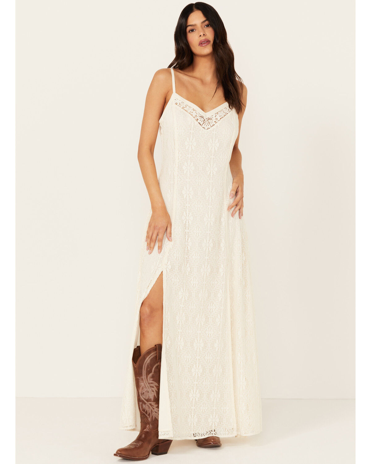 Idyllwind Women's Wyn Maxi Lace Slip Dress