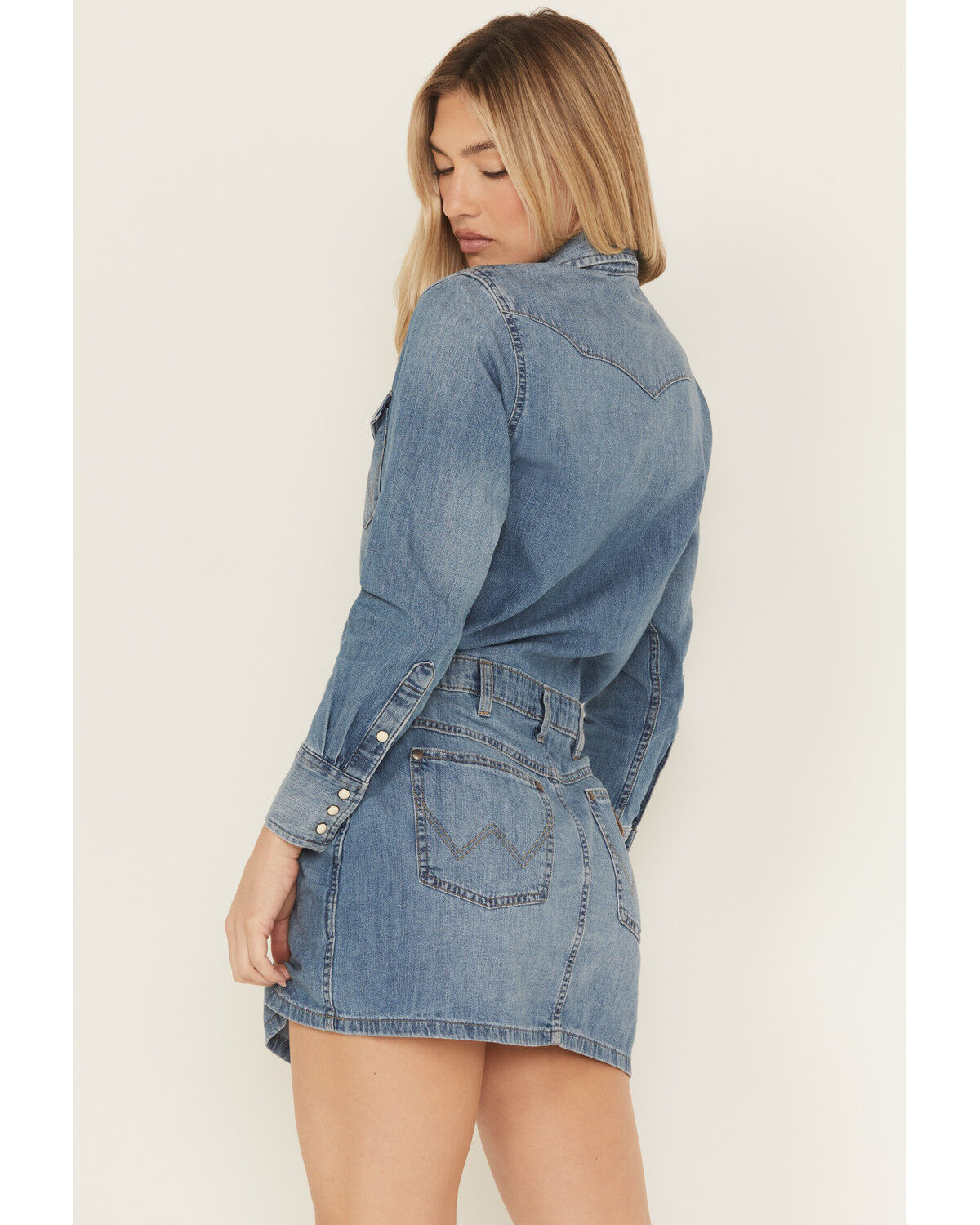 Wrangler Women's Long Sleeve Denim Mini Dress