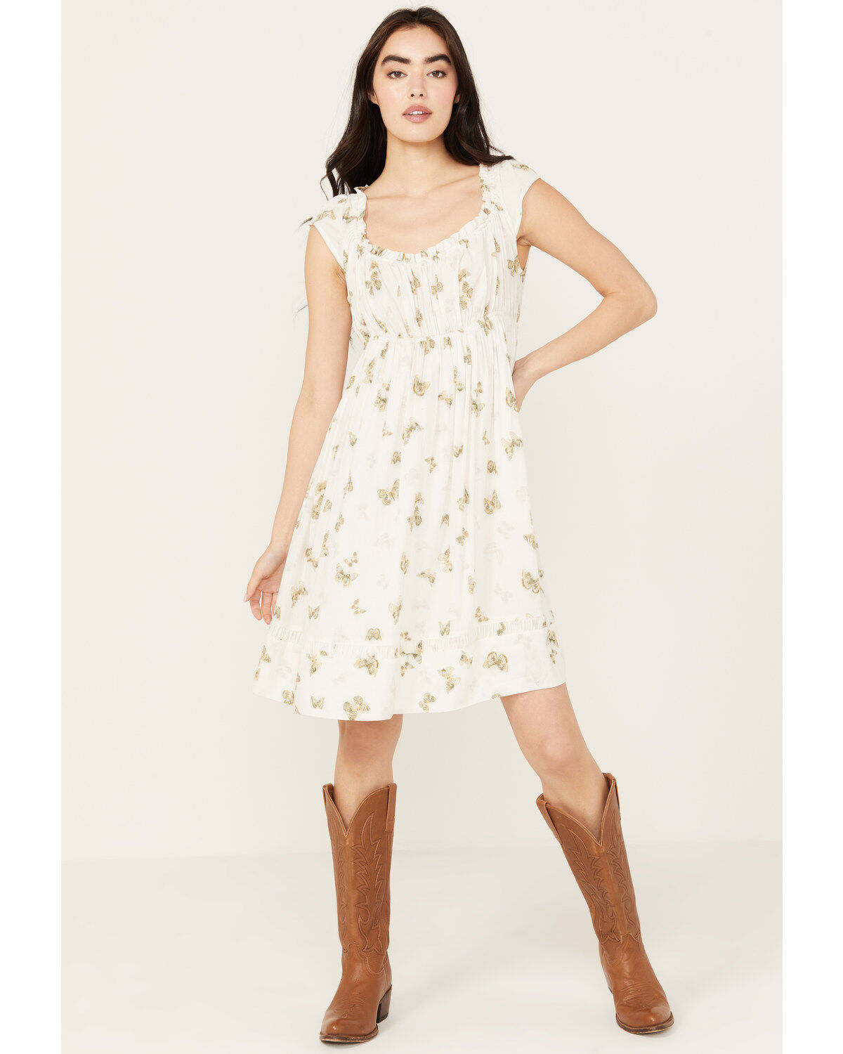 Cleo + Wolf Women's Butterfly Print A-Line Mini Dress