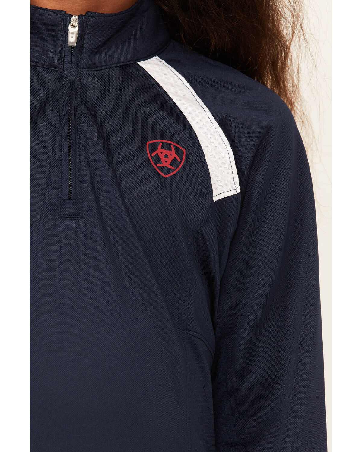 Ariat Girls' Team Solid Sunstopper 2.0 1/4 Zip Baselayer