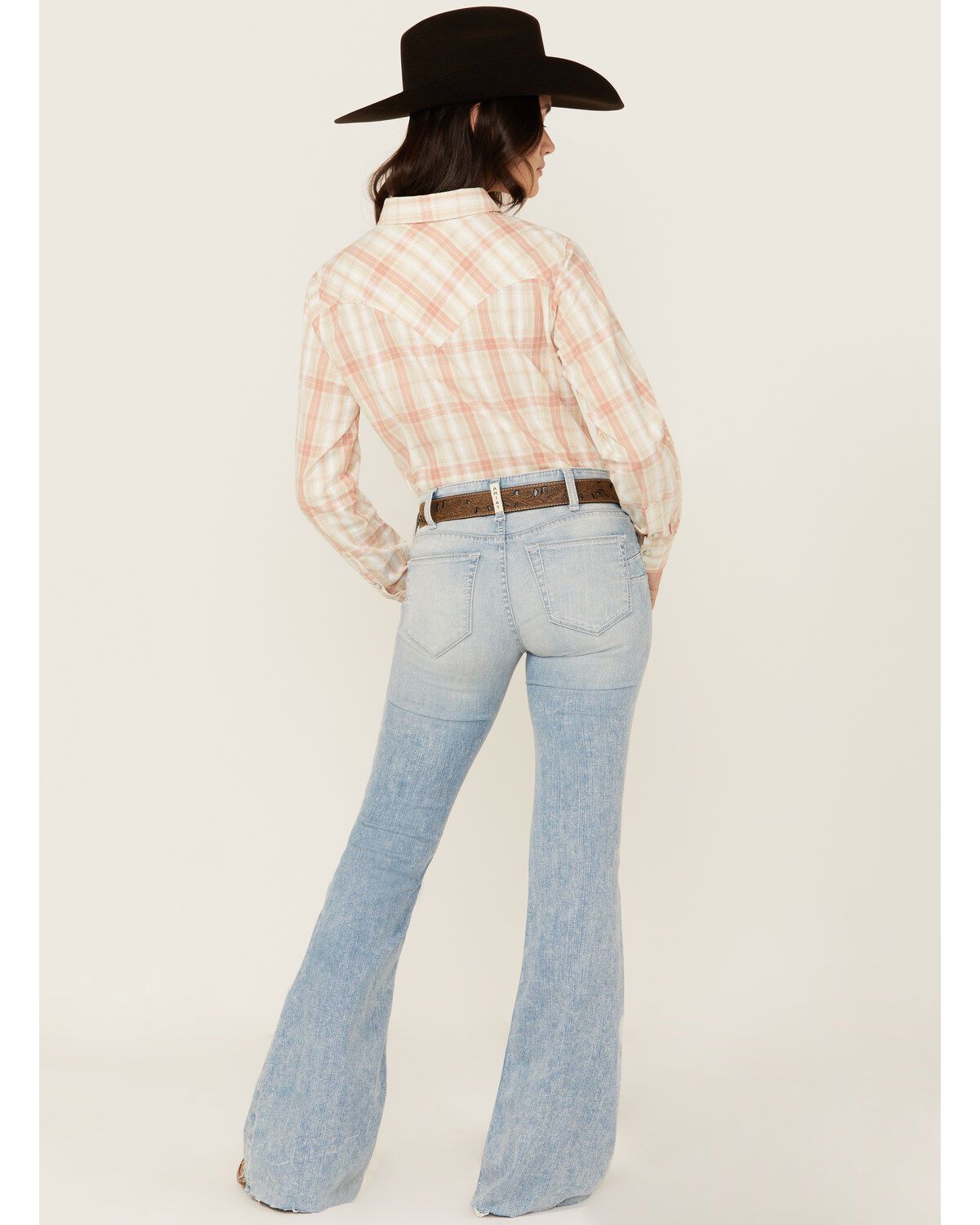 Ariat Women's R.E.A.L. Jimena Light Wash Perfect Rise Flare Stretch Denim Jeans