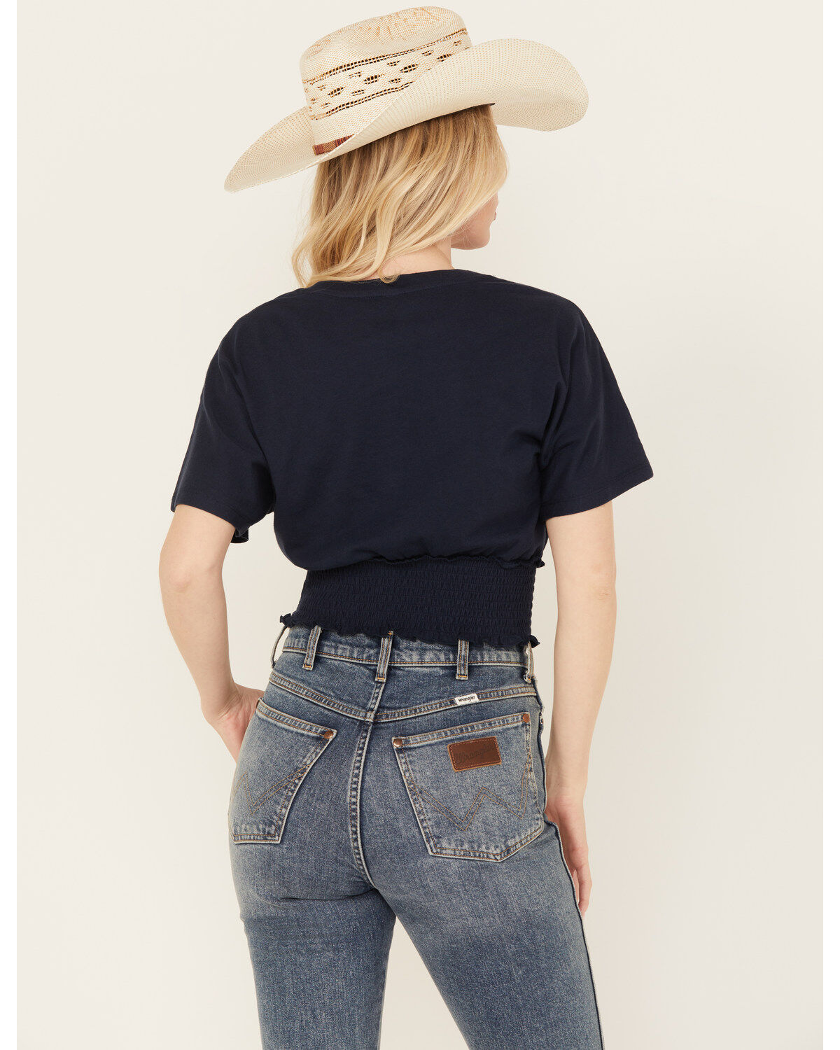 Cleo + Wolf Women's Sun & Moon Smocked Crop Top