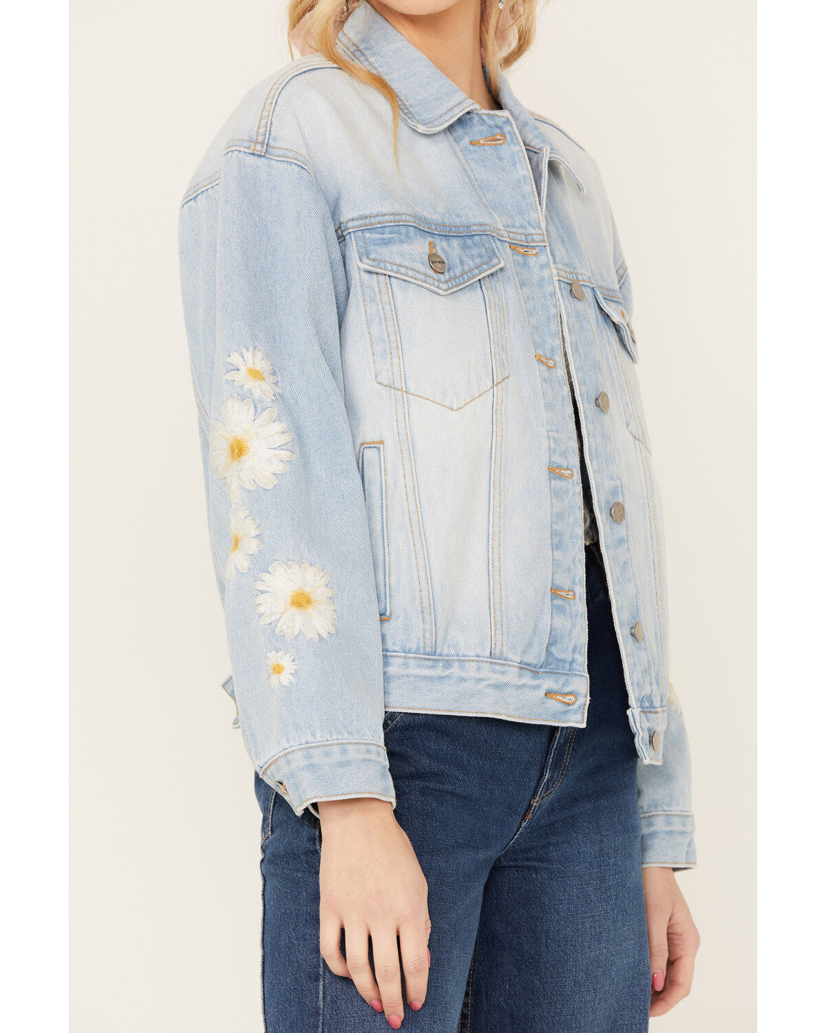 Driftwood Women's Light Wash Daisy Daydreaming Denim Jacket