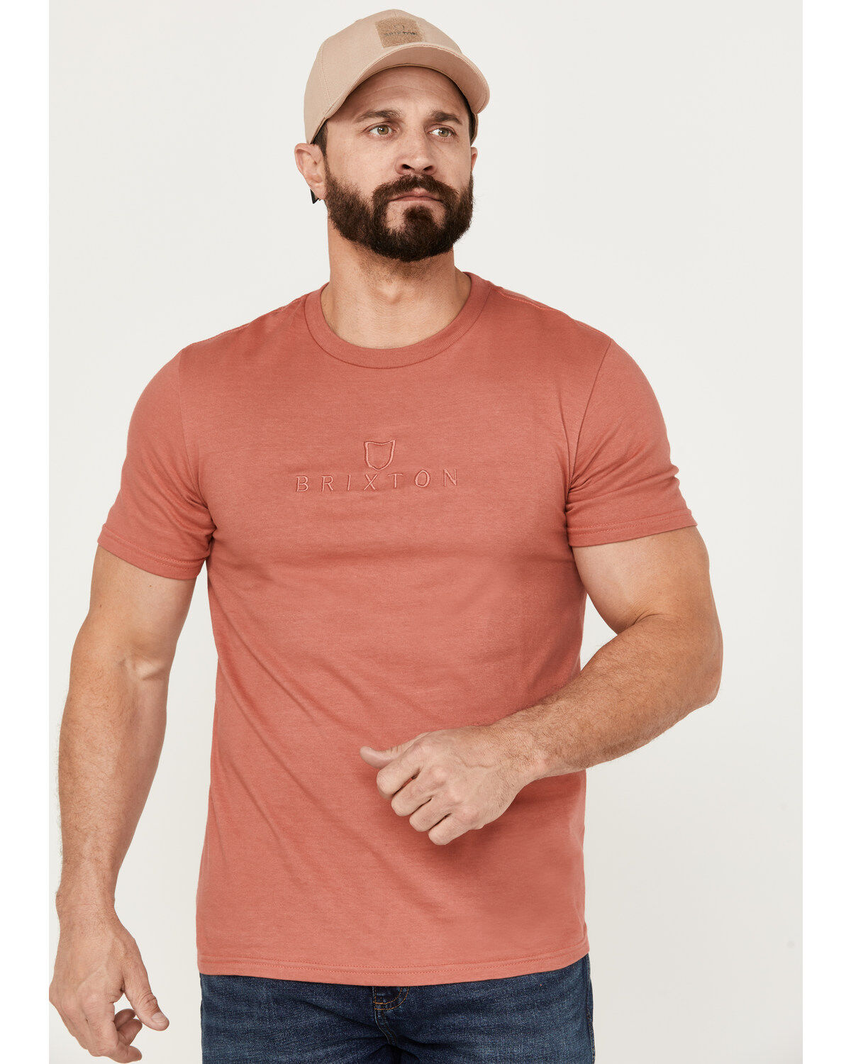Brixton Men's Alpha Thread Tonal Logo Graphic T-Shirt