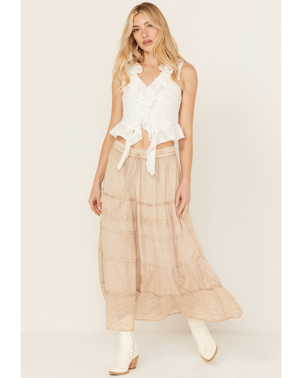 Gunit Women's Tiered Midi Skirt
