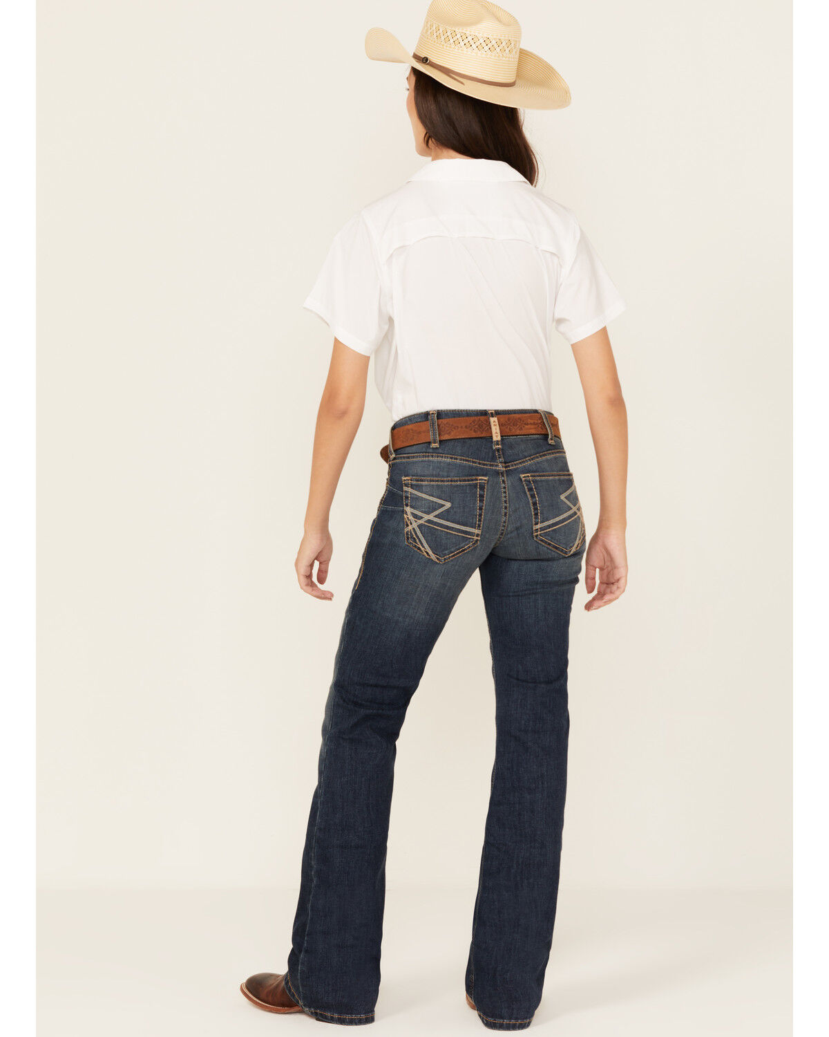 Ariat Women's Sonia Dark Wash Mid Rise Bootcut Stretch Denim Jeans