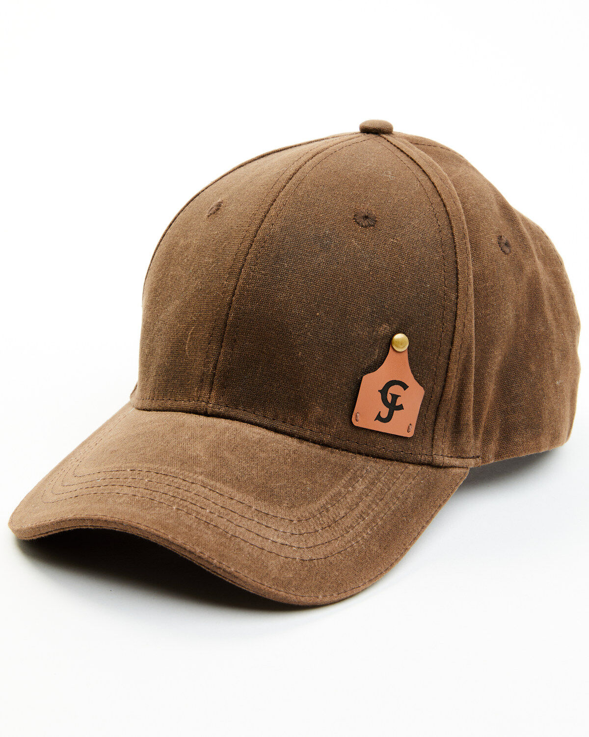 Cody James Men's Leather Tag Oilskin Ball Cap