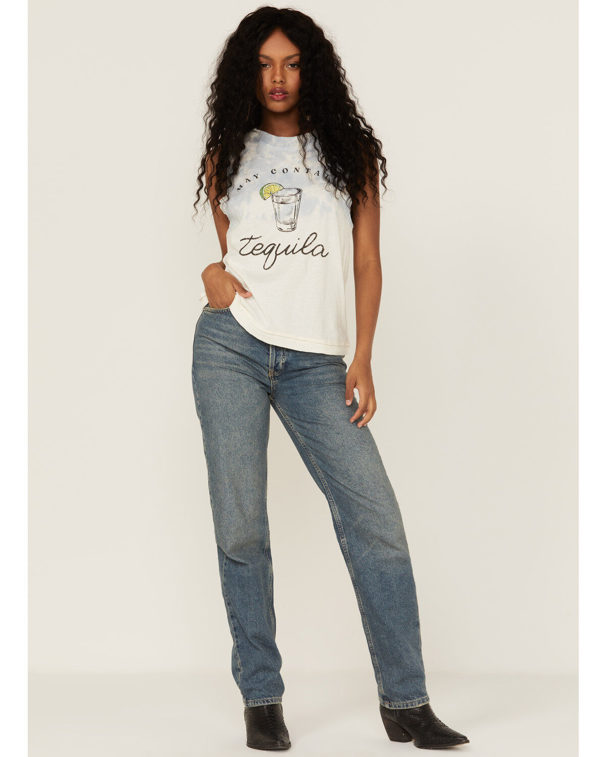 Cleo + Wolf Women's May Contain Tequila Tie Dye Tank