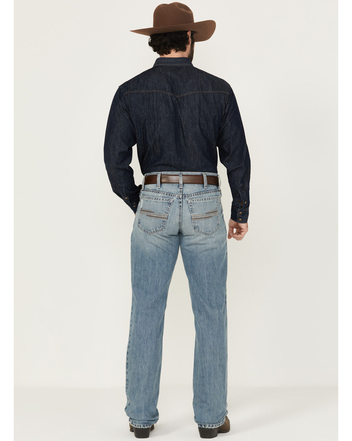 Cinch Men's White Label Medium Wash Relaxed Straight Rigid Denim Jeans