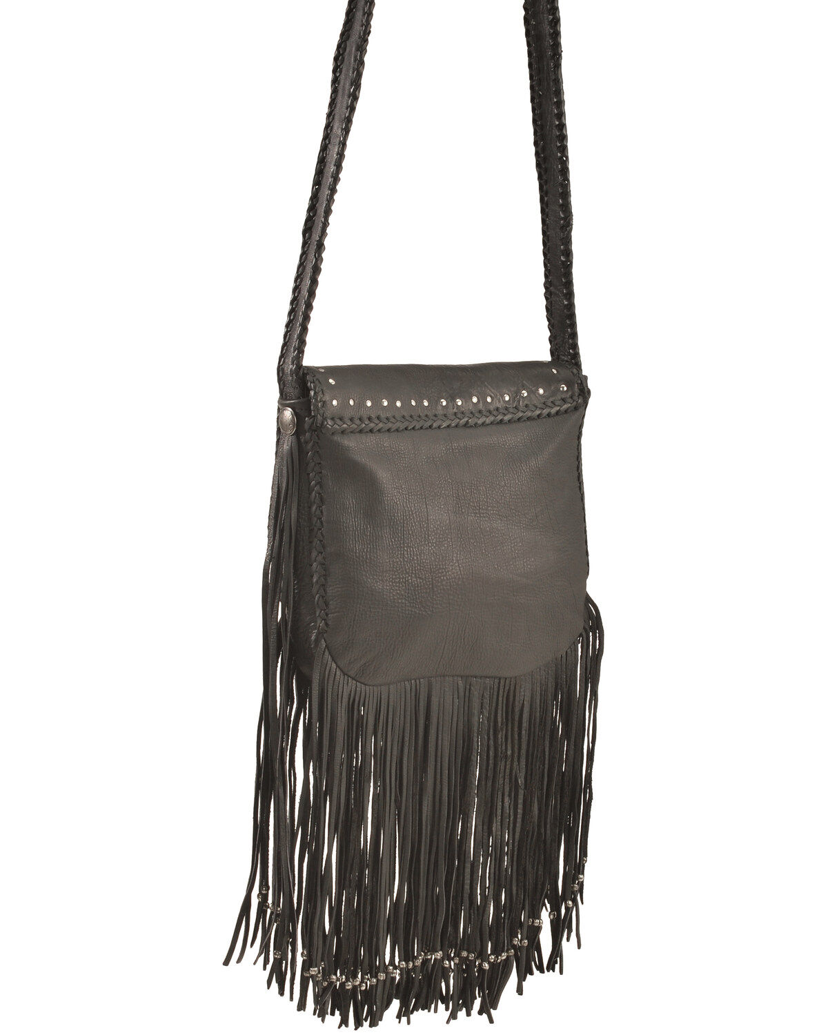 Kobler Leather Women's Concho and Flutted Beads Bag